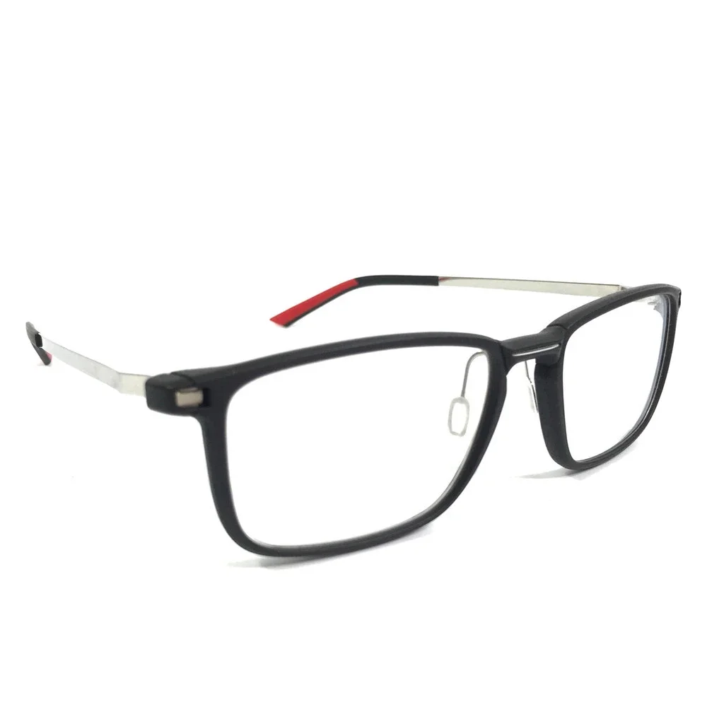 McLaren Eyeglasses Frames MLOP-98O11A C01 Matte Black Red Asian Fit 55-19-143